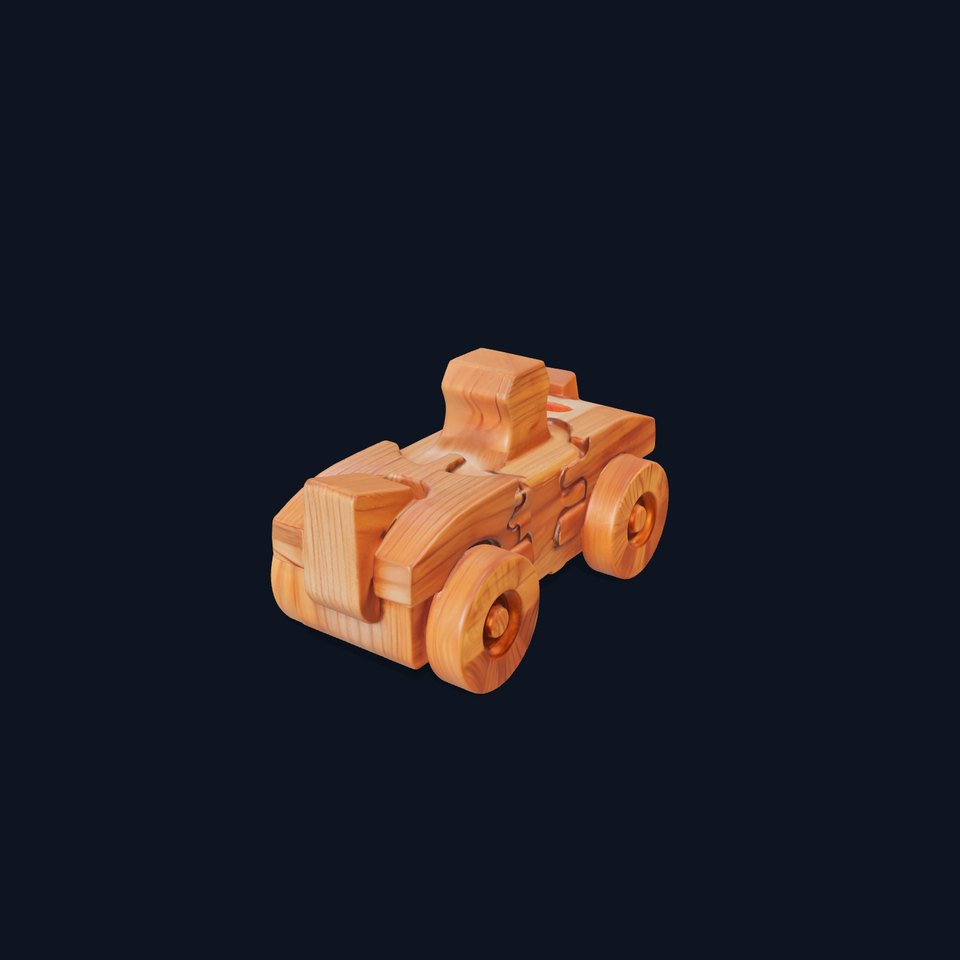 Wooden Puzzle Car model pack